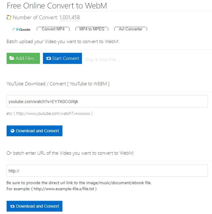 قم بتحويل فيديو YouTube إلى تنسيق WebM باستخدام محول YTOFFLINE المجاني