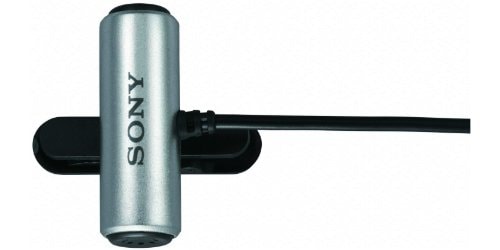 Microfone estéreo Sony ECMCS3 estilo clipe omnidirecional