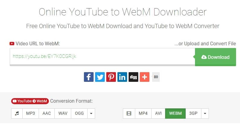 فيديو يوتيوب إلى WebM